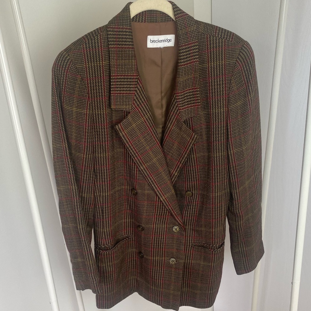 Vintage Plaid Blazer